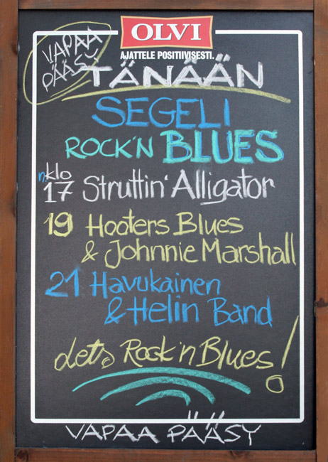 Illan ohjelma
Segeli rock'n blues 2005.
Avainsanat: Segeli rock´n blues Struttin' Alligator Hooters blues & Johnnie Marshall Havukainen & Helin band tänään ohjelma kyltti Olvi Illan ohjelma
Segeli rock'n blues 2005.
Avainsanat: Segeli rock´n blues Struttin' Alligator Hooters blues & Johnnie Marshall Havukainen & Helin band tänään ohjelma kyltti Olvi